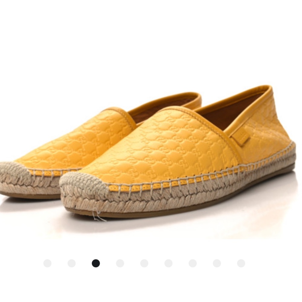 Gucci MicroGuccissima soft espadrille size 39.5 new buttercup